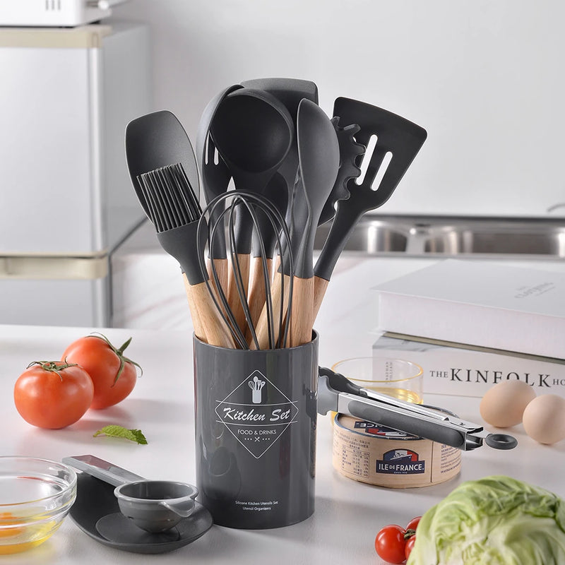 Jogo de Cozinha Kit C/12 Peças de Silicone, Utensílios para cozinha