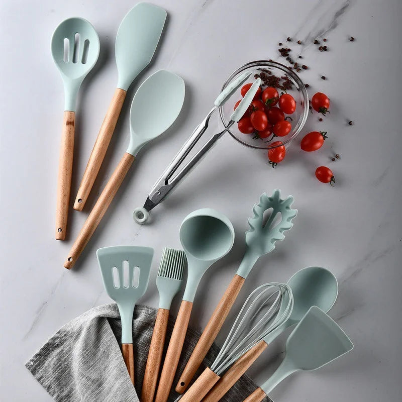 Jogo de Cozinha Kit C/12 Peças de Silicone, Utensílios para cozinha