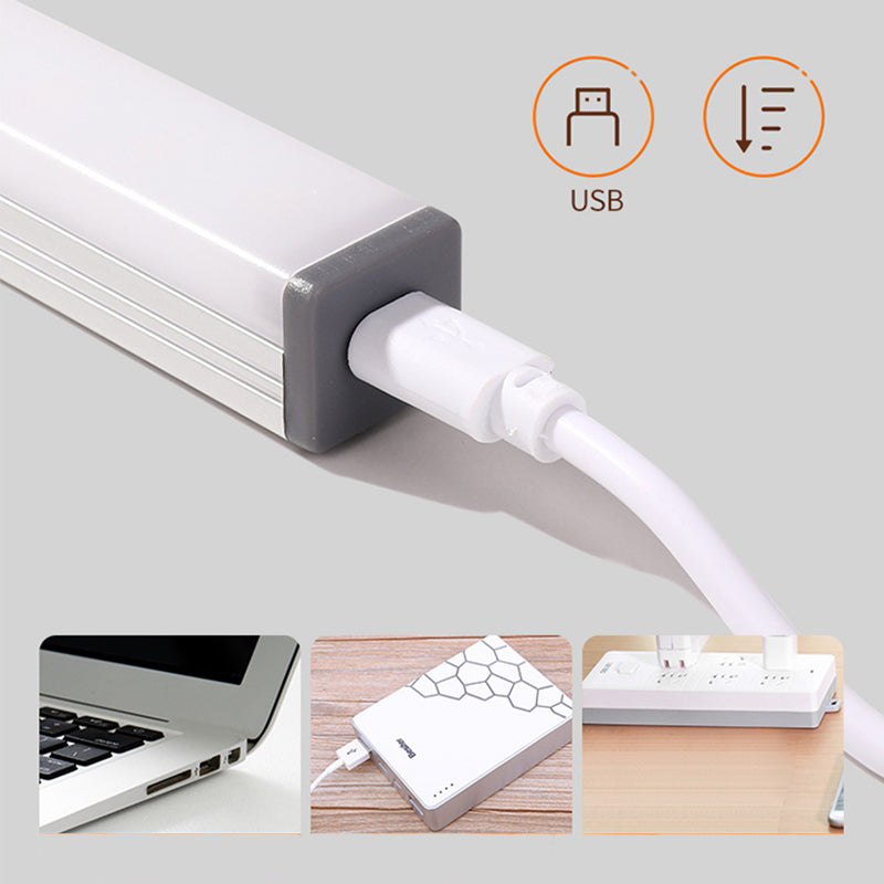 Barra De Luz Led Com Sensor de Movimento, Recarregável USB, Base Magnética