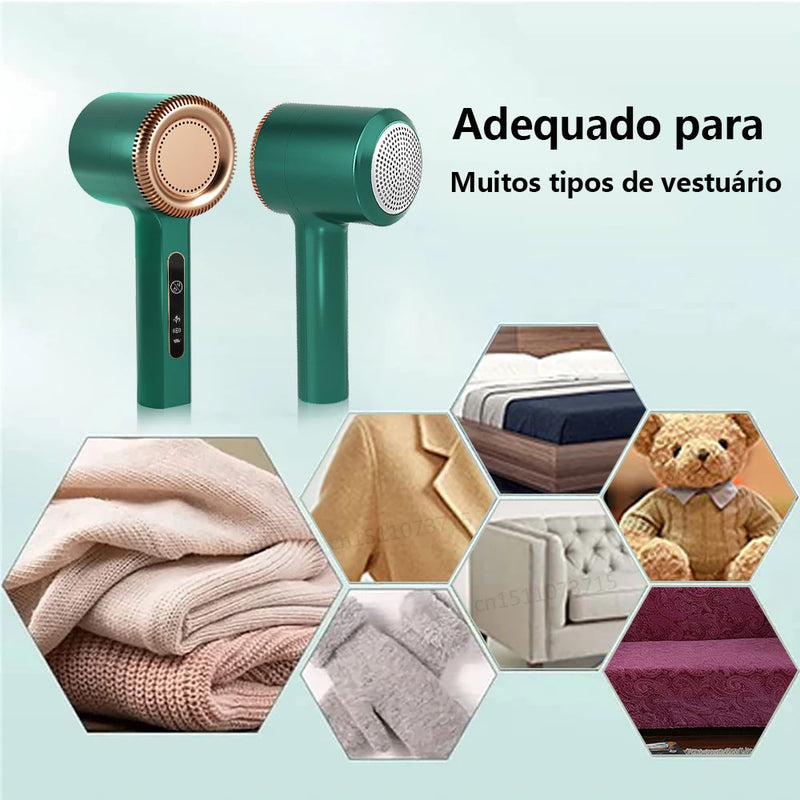 Removedor Elétrico de Fiapos para Roupas Recarregável